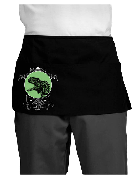 Jurassic Dinosaur Face Dark Adult Mini Waist Apron, Server Apron by TooLoud-Mini Waist Apron-TooLoud-Black-One-Size-Davson Sales