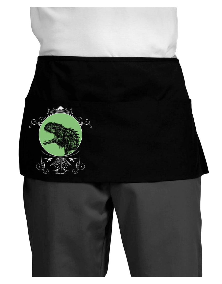 Jurassic Dinosaur Face Dark Adult Mini Waist Apron, Server Apron by TooLoud-Mini Waist Apron-TooLoud-Black-One-Size-Davson Sales