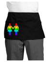 Rainbow Lesbian Women Holding Hands Dark Adult Mini Waist Apron, Server Apron-Mini Waist Apron-TooLoud-Black-One-Size-Davson Sales