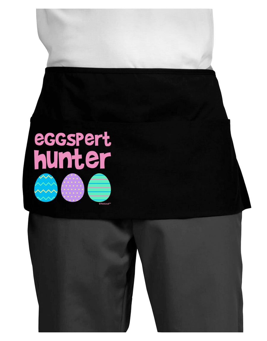 Eggspert Hunter - Easter - Pink Dark Adult Mini Waist Apron, Server Apron by TooLoud-Mini Waist Apron-TooLoud-Black-One-Size-Davson Sales