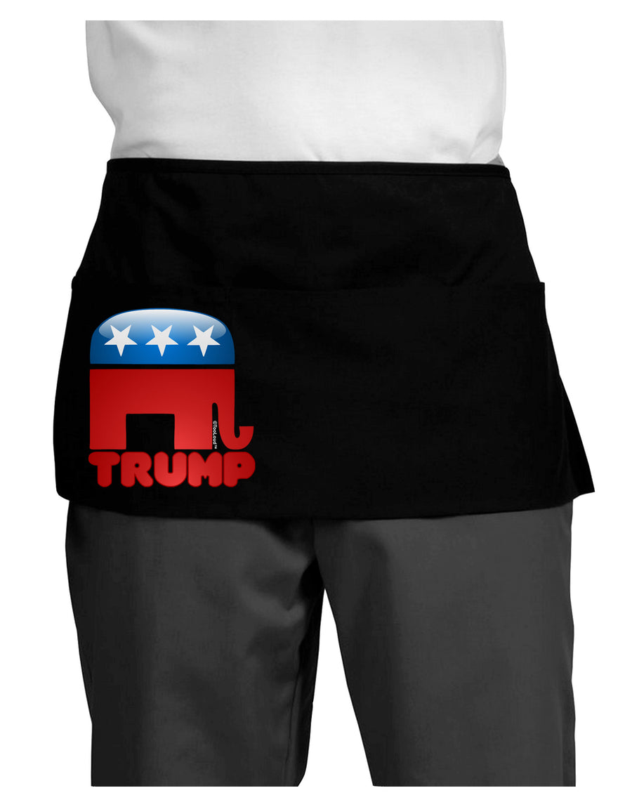 Trump Bubble Symbol Dark Adult Mini Waist Apron, Server Apron-Mini Waist Apron-TooLoud-Black-One-Size-Davson Sales