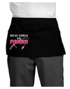 Real Girls Go Fishing Dark Adult Mini Waist Apron, Server Apron-Mini Waist Apron-TooLoud-Black-One-Size-Davson Sales