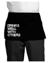 Drinks Well With Others Dark Adult Mini Waist Apron, Server Apron by TooLoud-Mini Waist Apron-TooLoud-Black-One-Size-Davson Sales