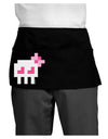 Retro 8-Bit Skull with Pink Bow Dark Adult Mini Waist Apron, Server Apron-Mini Waist Apron-TooLoud-Black-One-Size-Davson Sales