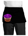 Giant Bright Purple Cupcake Dark Adult Mini Waist Apron, Server Apron by TooLoud-Mini Waist Apron-TooLoud-Black-One-Size-Davson Sales