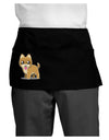 Kawaii Standing Puppy Dark Adult Mini Waist Apron, Server Apron-Mini Waist Apron-TooLoud-Black-One-Size-Davson Sales