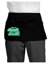 Dinosaur Silhouettes - Jungle Dark Adult Mini Waist Apron, Server Apron by TooLoud-Mini Waist Apron-TooLoud-Black-One-Size-Davson Sales