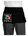 Hecho en Mexico Design - Mexican Flag Dark Adult Mini Waist Apron, Server Apron by TooLoud-Mini Waist Apron-TooLoud-Black-One-Size-Davson Sales