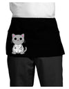 Dr Cat MD - Cute Cat Design Dark Adult Mini Waist Apron, Server Apron by TooLoud-Mini Waist Apron-TooLoud-Black-One-Size-Davson Sales