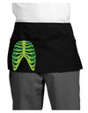 Human Green Skeleton Bones Ribcage Dark Adult Mini Waist Apron, Server Apron-Mini Waist Apron-TooLoud-Black-One-Size-Davson Sales