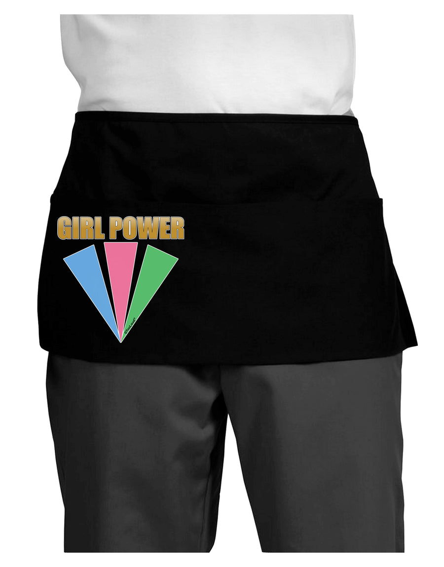 Girl Power Stripes Dark Adult Mini Waist Apron, Server Apron by TooLoud-Mini Waist Apron-TooLoud-Black-One-Size-Davson Sales