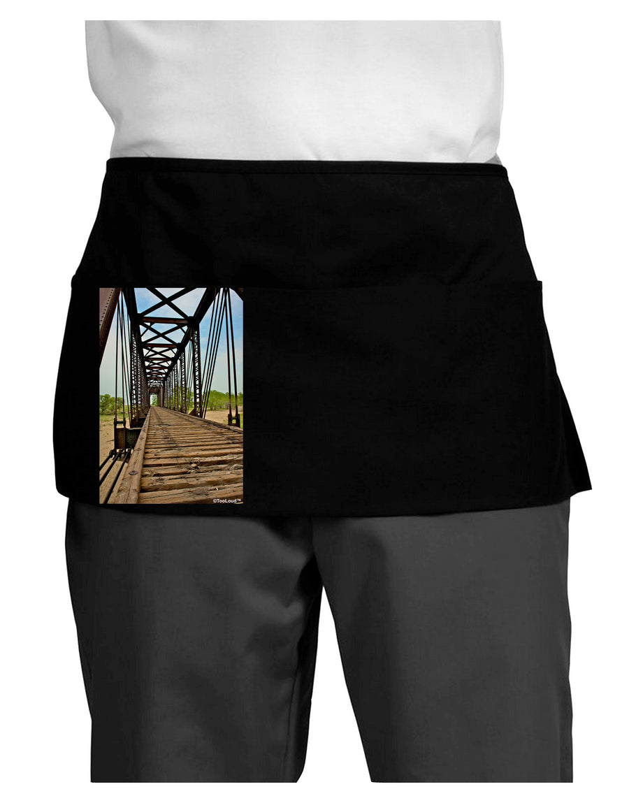 Colorado Landscape Bridge Dark Adult Mini Waist Apron, Server Apron-Mini Waist Apron-TooLoud-Black-One-Size-Davson Sales