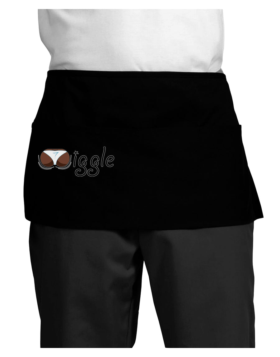 Wiggle - Twerk Dark Dark Adult Mini Waist Apron, Server Apron-Mini Waist Apron-TooLoud-Black-One-Size-Davson Sales