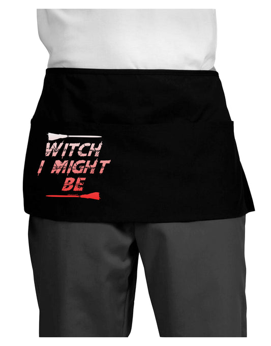 Witch I Might Be Dark Adult Mini Waist Apron, Server Apron by TooLoud-Mini Waist Apron-TooLoud-Black-One-Size-Davson Sales