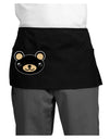 Kyu-T Head - Night Beartholomew Teddy Bear Dark Adult Mini Waist Apron, Server Apron-Mini Waist Apron-TooLoud-Black-One-Size-Davson Sales