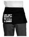 TooLoud Witches and Candy Dark Adult Mini Waist Apron, Server Apron-Mini Waist Apron-TooLoud-Black-One-Size-Davson Sales