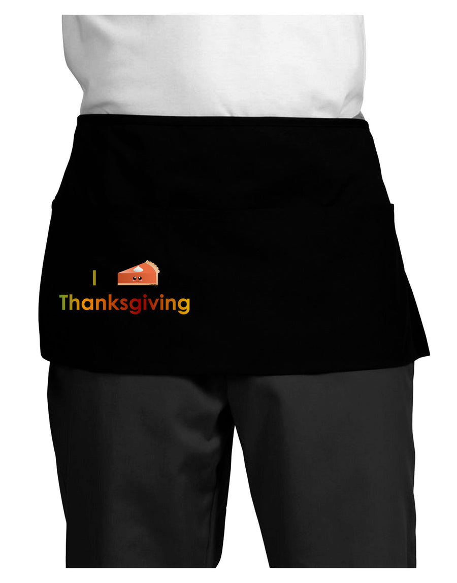 I Heart Thanksgiving Pumpkin Pie Dark Adult Mini Waist Apron, Server Apron-Mini Waist Apron-TooLoud-Black-One-Size-Davson Sales