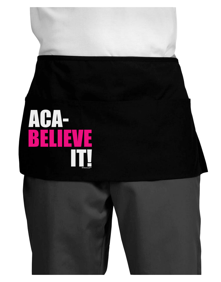 Aca Believe It Dark Adult Mini Waist Apron, Server Apron-Mini Waist Apron-TooLoud-Black-One-Size-Davson Sales