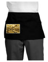 Watercolor Mountains Colorado Dark Adult Mini Waist Apron, Server Apron-Mini Waist Apron-TooLoud-Black-One-Size-Davson Sales