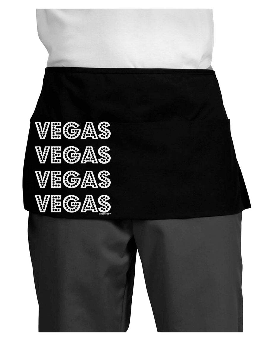 Vegas - Vegas Style Show Lights Dark Adult Mini Waist Apron, Server Apron by TooLoud-Mini Waist Apron-TooLoud-Black-One-Size-Davson Sales