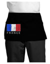 French Flag - France Text Distressed Dark Adult Mini Waist Apron, Server Apron by TooLoud-Mini Waist Apron-TooLoud-Black-One-Size-Davson Sales