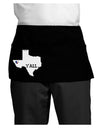 Texas State Y'all Design with Flag Heart Dark Adult Mini Waist Apron, Server Apron by TooLoud-Mini Waist Apron-TooLoud-Black-One-Size-Davson Sales