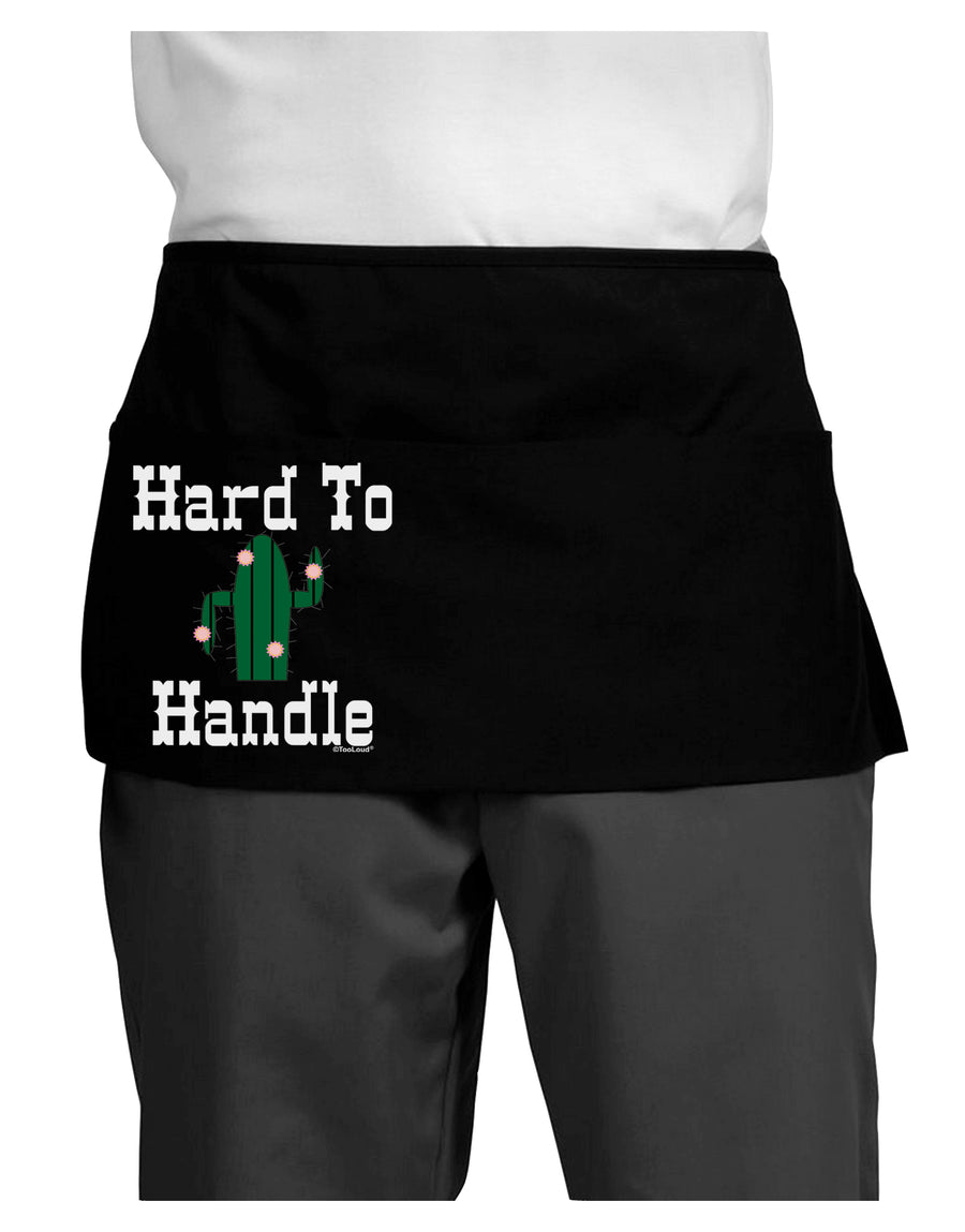 Hard To Handle Cactus Dark Adult Mini Waist Apron, Server Apron by TooLoud-Bib Apron-TooLoud-Black-One-Size-Davson Sales