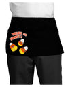 TooLoud Trick or Treat Cute Candy Corn Halloween Dark Adult Mini Waist Apron, Server Apron-Mini Waist Apron-TooLoud-Black-One-Size-Davson Sales