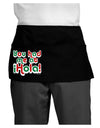 You Had Me at Hola - Mexican Flag Colors Dark Adult Mini Waist Apron, Server Apron by TooLoud-Mini Waist Apron-TooLoud-Black-One-Size-Davson Sales