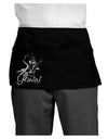 Gemini Illustration Dark Adult Mini Waist Apron, Server Apron-Mini Waist Apron-TooLoud-Black-One-Size-Davson Sales