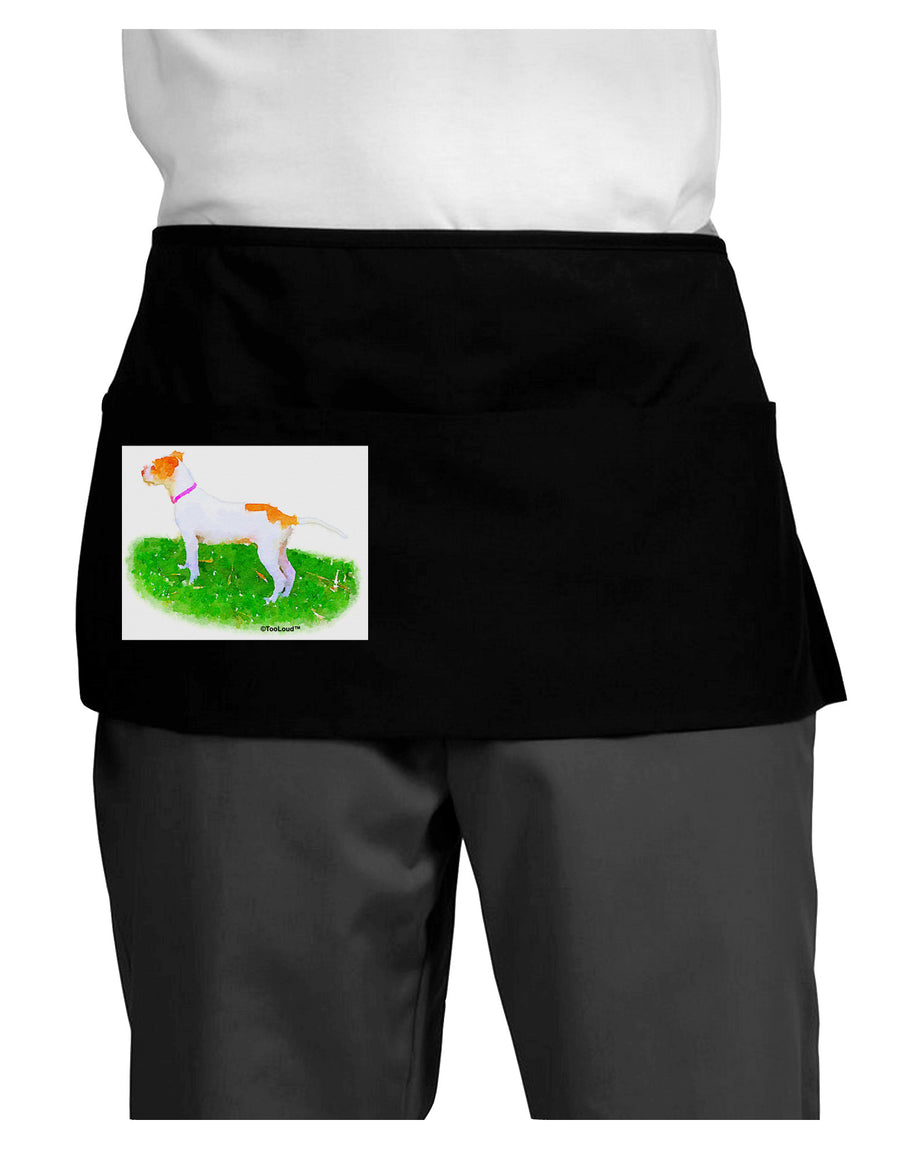 Vigilant Dog Watercolor Dark Adult Mini Waist Apron, Server Apron-Mini Waist Apron-TooLoud-Black-One-Size-Davson Sales