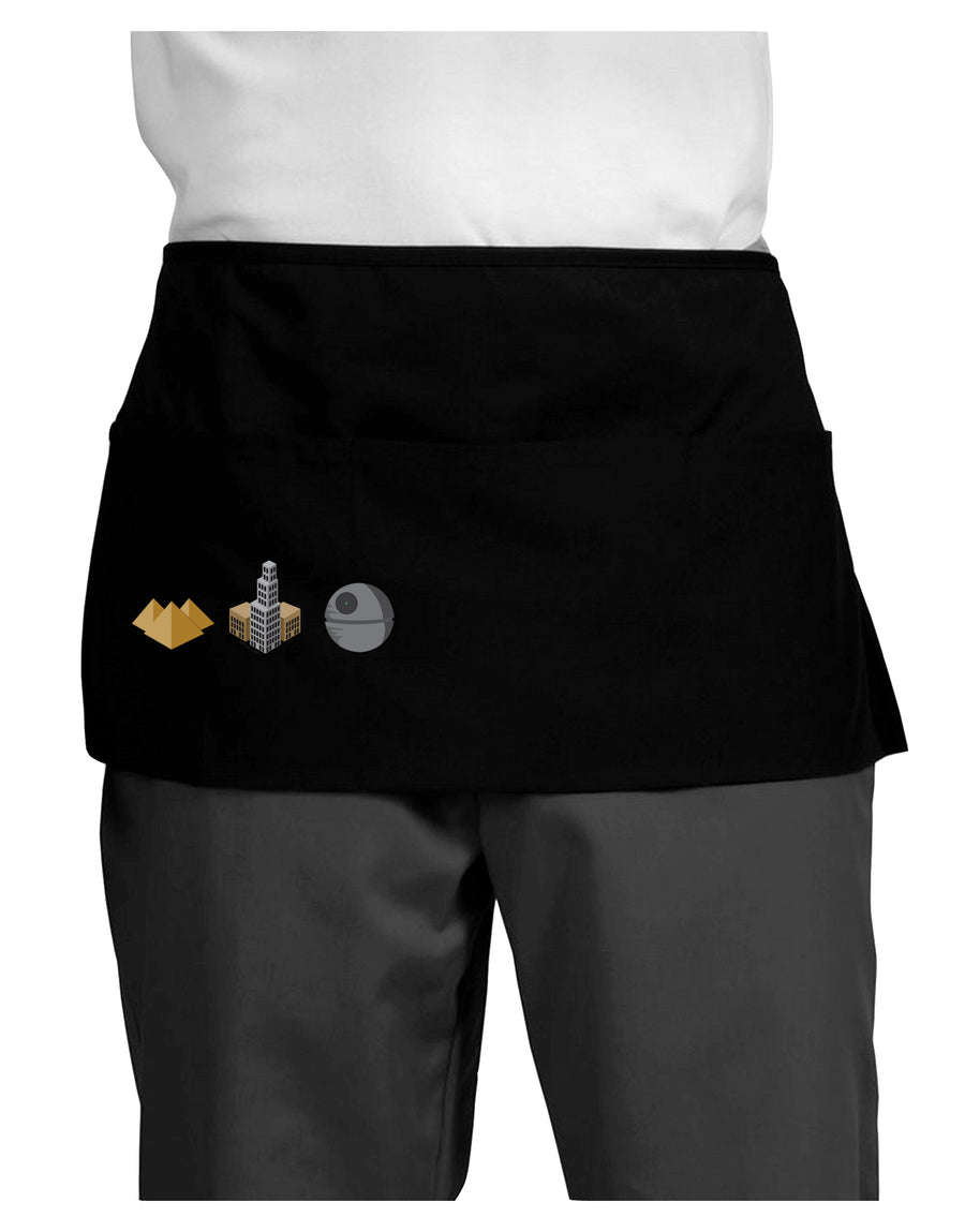 History of Architecture Funny Sci-fi Dark Adult Mini Waist Apron, Server Apron by TooLoud-Mini Waist Apron-TooLoud-Black-One-Size-Davson Sales