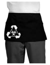 Recycle Biohazard Sign Black and White Dark Adult Mini Waist Apron, Server Apron by TooLoud-Mini Waist Apron-TooLoud-Black-One-Size-Davson Sales