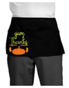 Give Thanks Dark Dark Adult Mini Waist Apron-Aprons - Waist-TooLoud-Black-One-Size-Davson Sales