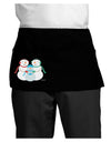 Cute Snowman Family with Boy Dark Adult Mini Waist Apron, Server Apron by TooLoud-Mini Waist Apron-TooLoud-Black-One-Size-Davson Sales