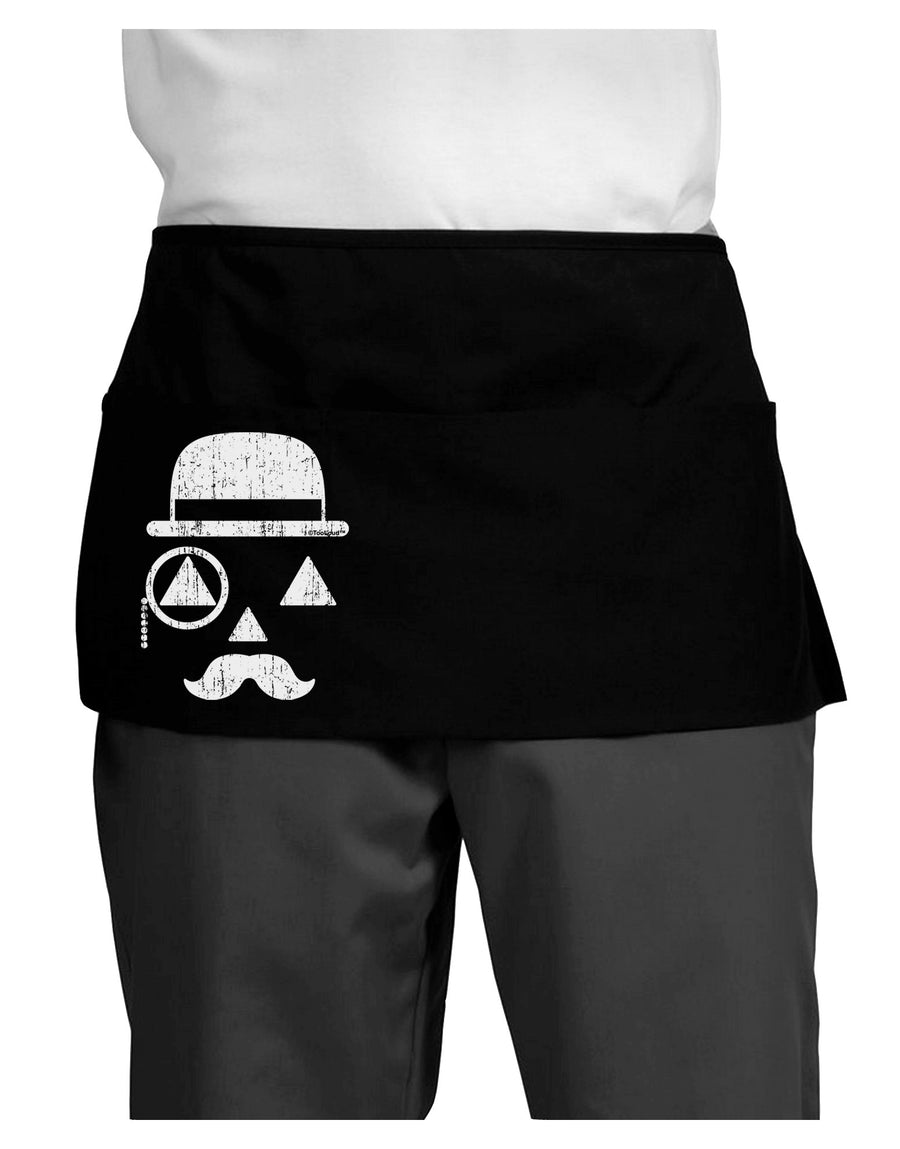 Gentleman Pumpkin Distressed Dark Adult Mini Waist Apron, Server Apron-Mini Waist Apron-TooLoud-Black-One-Size-Davson Sales