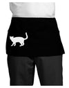 Cat Silhouette Design Dark Adult Mini Waist Apron, Server Apron by TooLoud-Mini Waist Apron-TooLoud-Black-One-Size-Davson Sales