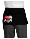 World's Best Mom - Heart Banner Design Dark Adult Mini Waist Apron, Server Apron by TooLoud-Mini Waist Apron-TooLoud-Black-One-Size-Davson Sales