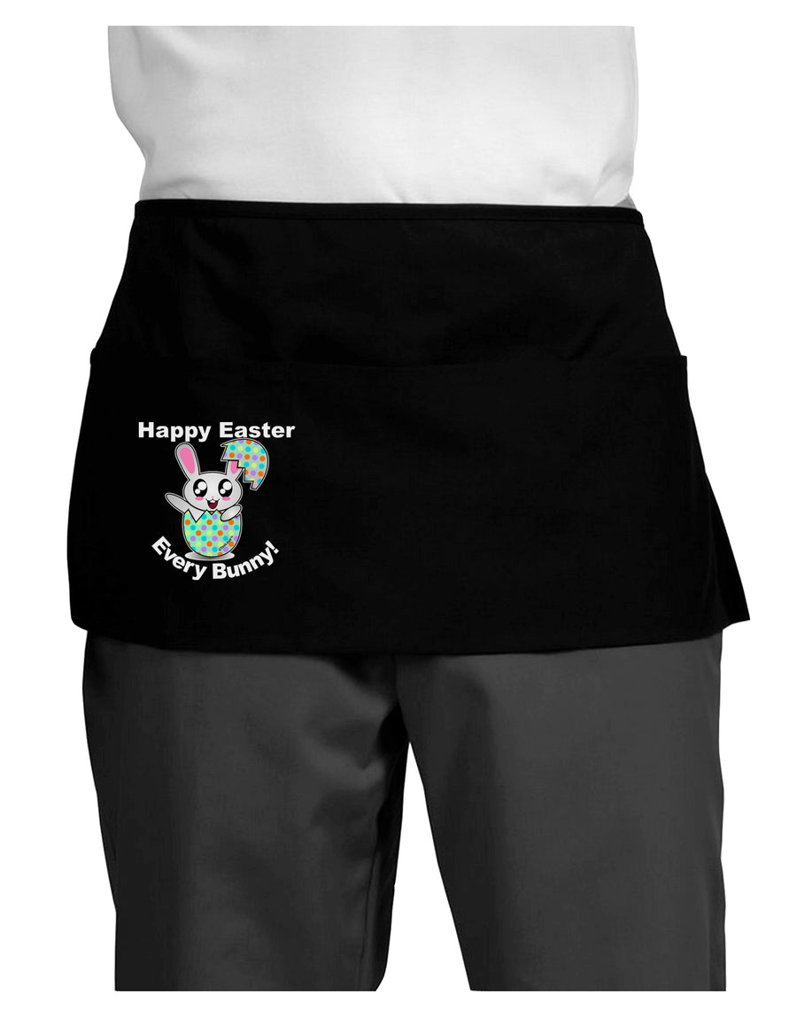 Happy Easter Every Bunny Dark Adult Mini Waist Apron, Server Apron by TooLoud-Bib Apron-TooLoud-Black-One-Size-Davson Sales