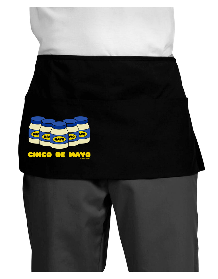 Cinco de Mayo - 5 Mayo Jars Dark Adult Mini Waist Apron, Server Apron by TooLoud-Mini Waist Apron-TooLoud-Black-One-Size-Davson Sales