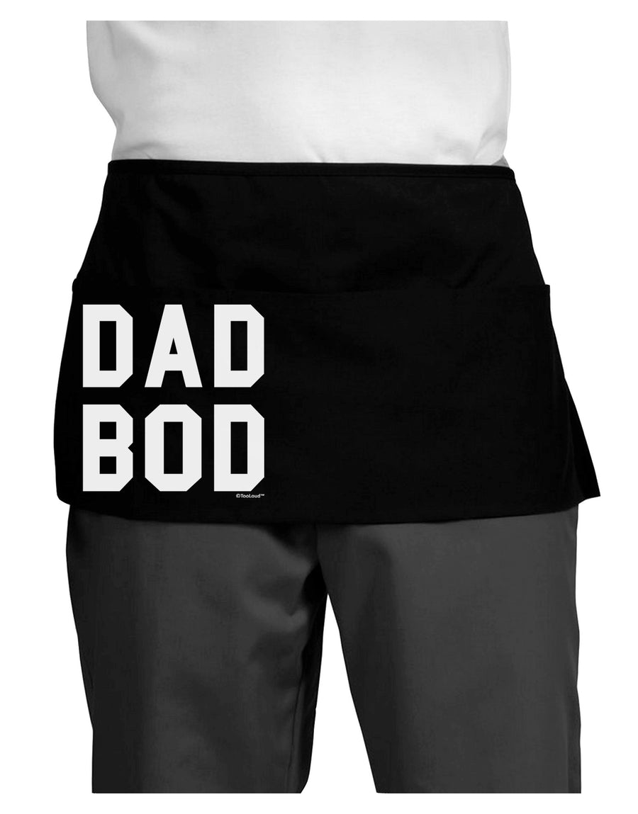 Dad Bod Design Dark Adult Mini Waist Apron, Server Apron by TooLoud-Mini Waist Apron-TooLoud-Black-One-Size-Davson Sales