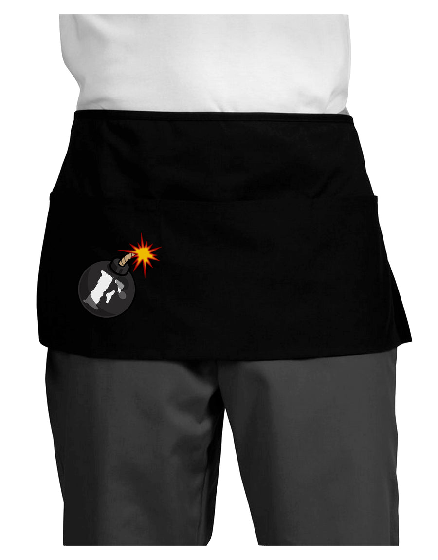 F-Bomb Funny Dark Adult Mini Waist Apron, Server Apron by TooLoud-Bib Apron-TooLoud-Black-One-Size-Davson Sales