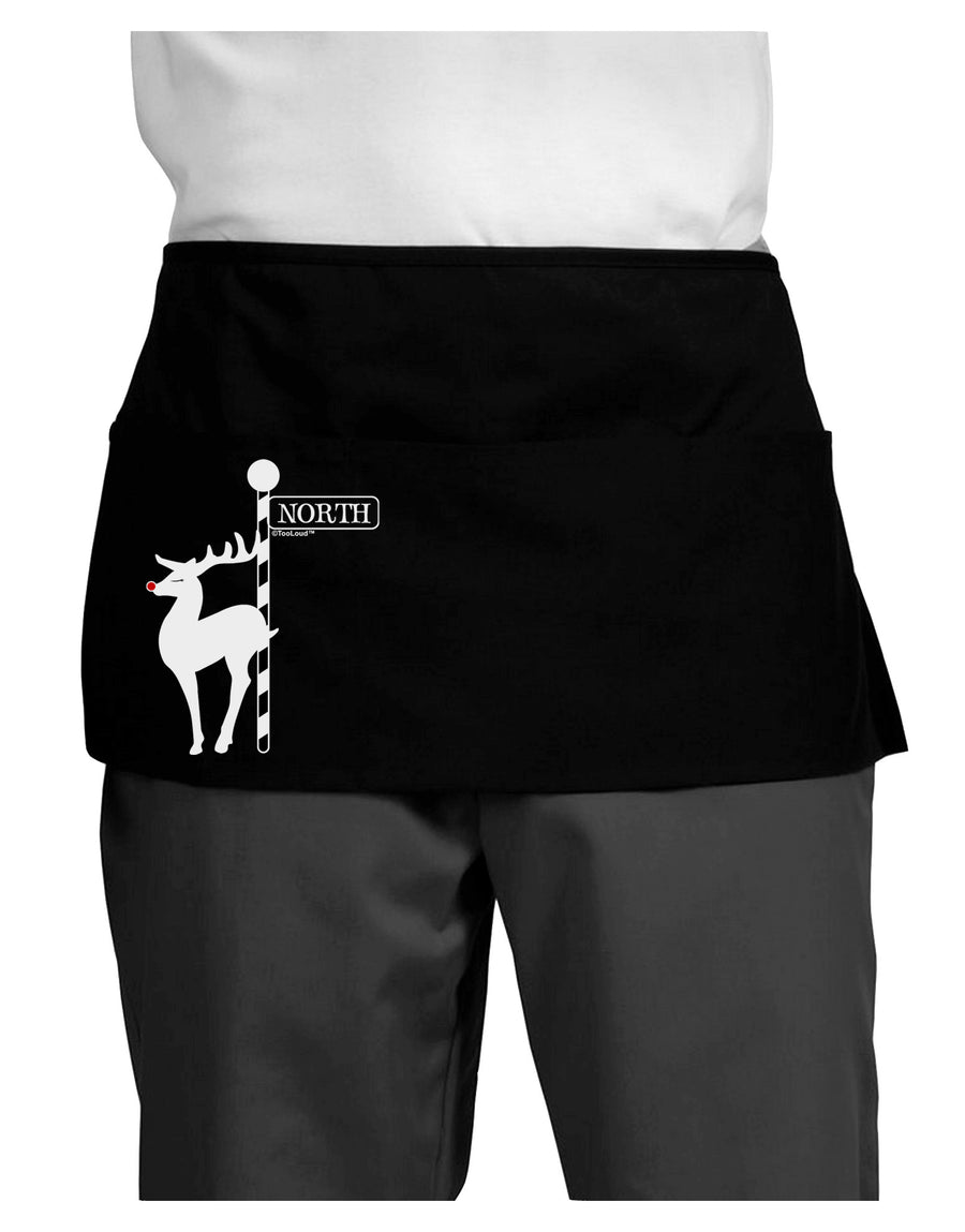 Rudolf the Ratchet Reindeer Dark Adult Mini Waist Apron, Server Apron-Mini Waist Apron-TooLoud-Black-One-Size-Davson Sales