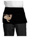 Cute Hanging Sloth Dark Adult Mini Waist Apron, Server Apron