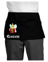 Queen Bee Text 2 Dark Adult Mini Waist Apron, Server Apron-Mini Waist Apron-TooLoud-Black-One-Size-Davson Sales