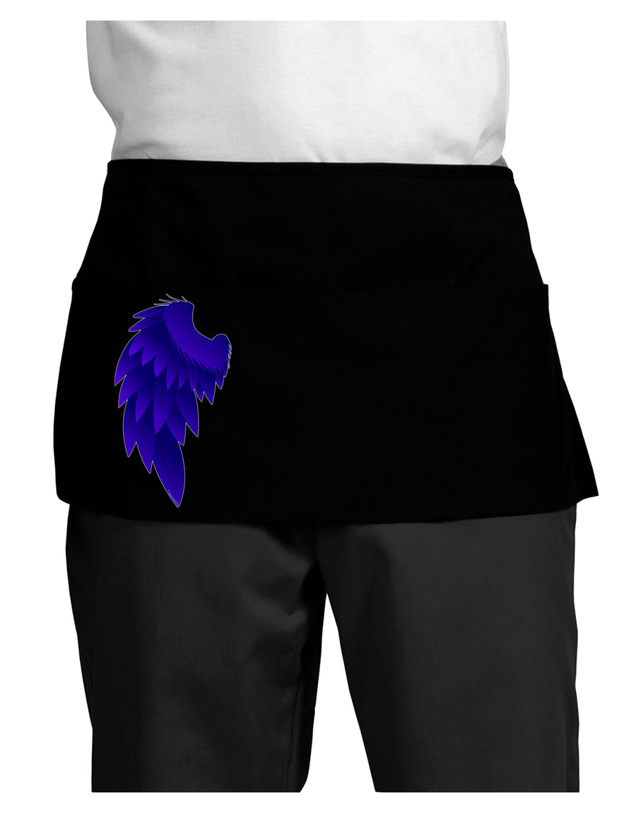 Single Left Dark Angel Wing Design - Couples Dark Adult Mini Waist Apron, Server Apron-Mini Waist Apron-TooLoud-Black-One-Size-Davson Sales