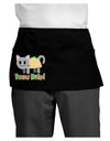 Tacos Rule Taco Cat Design Dark Adult Mini Waist Apron, Server Apron by TooLoud-Mini Waist Apron-TooLoud-Black-One-Size-Davson Sales