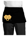 Cute Golden Retriever Dog Dark Adult Mini Waist Apron, Server Apron by TooLoud-Mini Waist Apron-TooLoud-Black-One-Size-Davson Sales