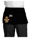 Not My Gumdrop Buttons Gingerbread Man Christmas Dark Adult Mini Waist Apron, Server Apron-Mini Waist Apron-TooLoud-Black-One-Size-Davson Sales