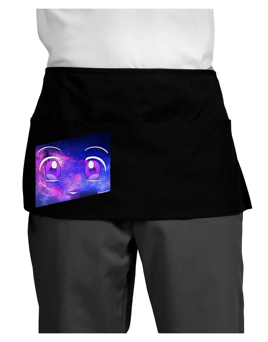 Cute Cosmic Eyes Dark Adult Mini Waist Apron, Server Apron-Mini Waist Apron-TooLoud-Black-One-Size-Davson Sales